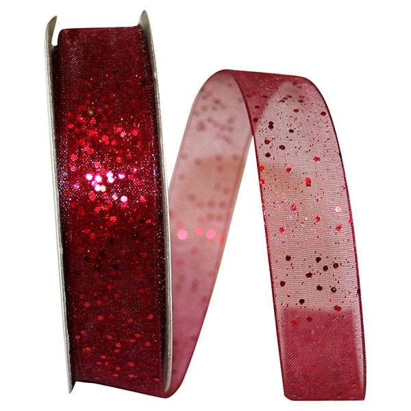 Corsage Ribbons --- 5/8 inch x 25 yards --- Glitter Mono Sheer Ribbon ...