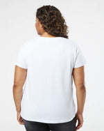 Load image into Gallery viewer, Ladies Curvy - Crew Neck -- Fine Jersey T-shirt --  Blended White Color
