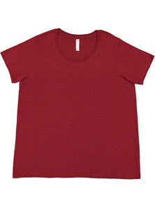 Ladies Curvy - Crew Neck -- Fine Jersey T-shirt --  Cardinal Color