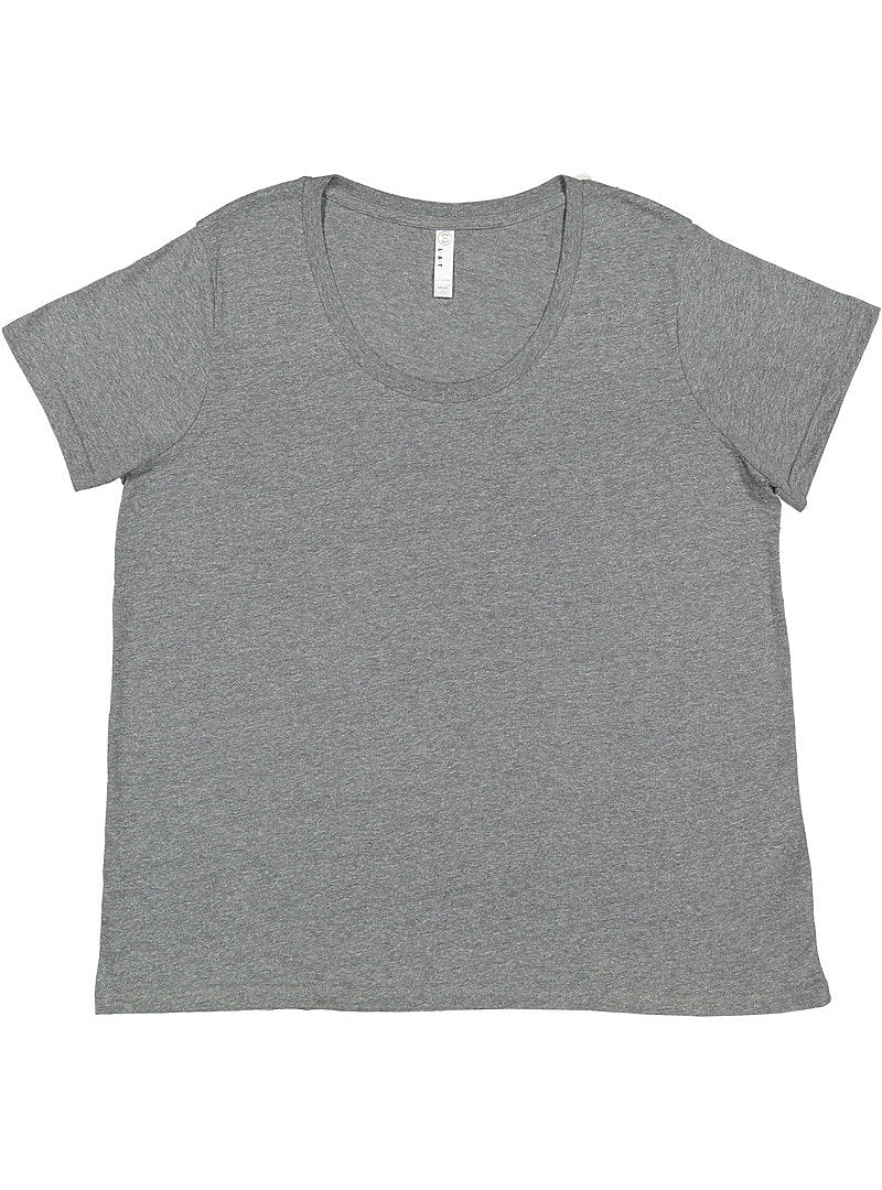 Ladies Curvy - Crew Neck -- Fine Jersey T-shirt --  Granite Heather Color