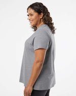 Load image into Gallery viewer, Ladies Curvy - Crew Neck -- Fine Jersey T-shirt --  Granite Heather Color
