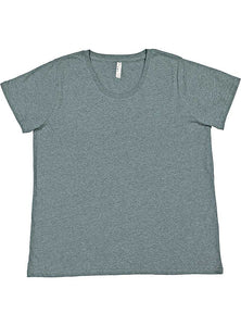 Ladies Curvy - Crew Neck -- Fine Jersey T-shirt --  Ice Blackout Color