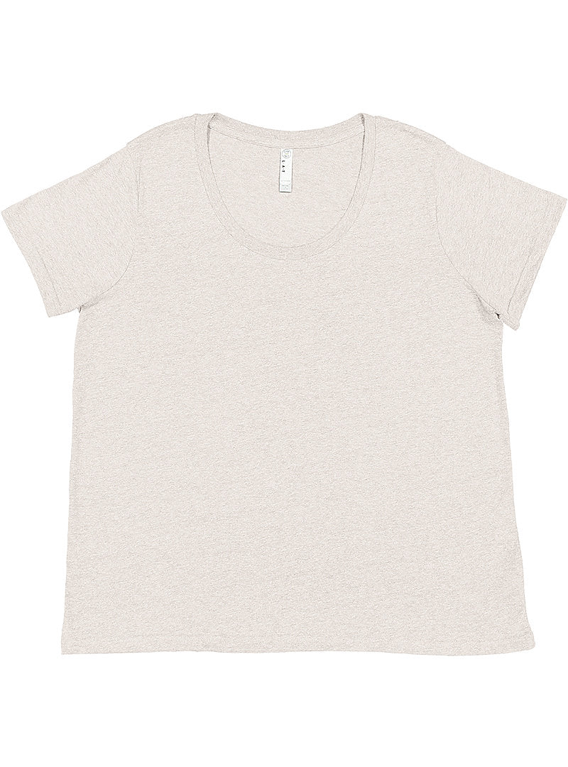 Ladies Curvy - Crew Neck -- Fine Jersey T-shirt --  Natural Heather Color