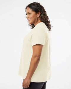 Ladies Curvy - Crew Neck -- Fine Jersey T-shirt --  Natural Heather Color