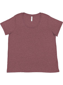 Ladies Curvy - Crew Neck -- Fine Jersey T-shirt --  Sangria Color