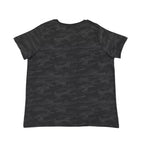 Load image into Gallery viewer, Ladies Curvy - Crew Neck -- Fine Jersey T-shirt --  Storm Camo Color
