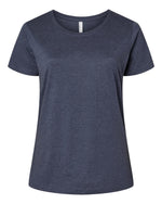 Load image into Gallery viewer, Ladies Curvy - Crew Neck -- Fine Jersey T-shirt --  Vintage Denim Color
