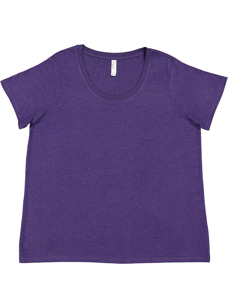Ladies Curvy - Crew Neck -- Fine Jersey T-shirt --  Vintage Purple Color