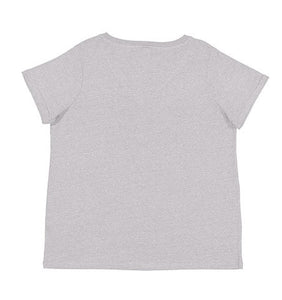 Ladies Curvy (V-Neck) -- Fine Jersey T-shirt --  Heather Color