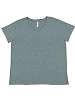 Load image into Gallery viewer, Ladies Curvy (V-Neck) -- Fine Jersey T-shirt --  Ice Blackout Color
