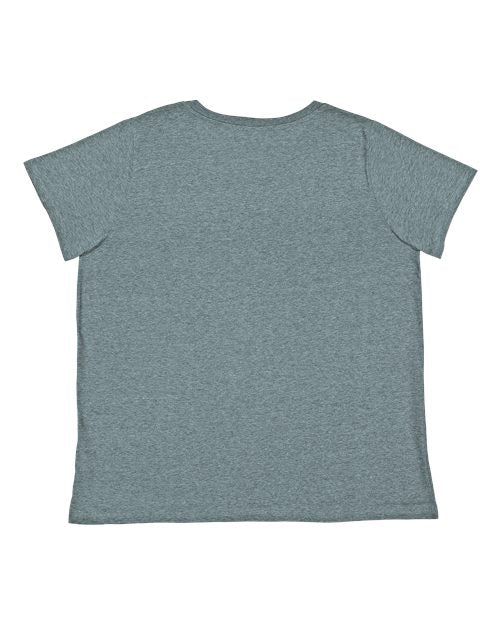Ladies Curvy (V-Neck) -- Fine Jersey T-shirt --  Ice Blackout Color