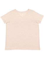 Load image into Gallery viewer, Ladies Curvy (V-Neck) -- Fine Jersey T-shirt --  Natural Heather Color
