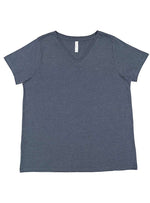 Load image into Gallery viewer, Ladies Curvy (V-Neck) -- Fine Jersey T-shirt --  Vintage Denim Color
