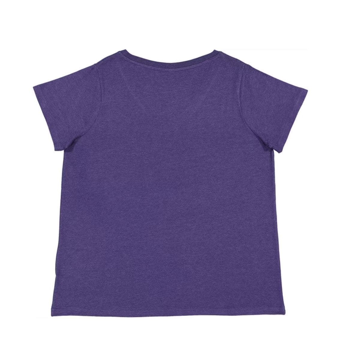 Ladies Curvy (V-Neck) -- Fine Jersey T-shirt --  Vintage Purple Color