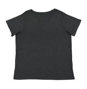 Ladies Curvy (V-Neck) -- Fine Jersey T-shirt --  Vintage Smoke Color