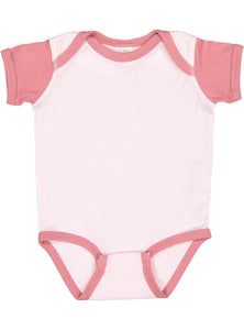 Short Sleeve -- Baby Onesie / Bodysuit -- 100% Cotton -- Light Pink / Mauvelous