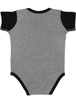 Load image into Gallery viewer, Short Sleeve -- Baby Bodysuit -- 100% Cotton -- Granite Heather / Black
