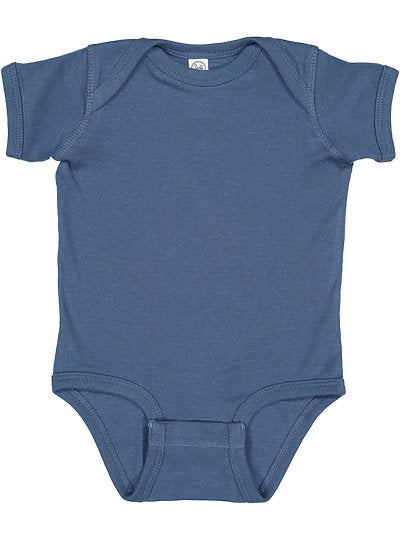 Short Sleeve -- Baby Bodysuit / Onesie -- 100% Cotton -- Indigo