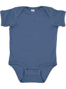 Short Sleeve -- Baby Bodysuit / Onesie -- 100% Cotton -- Indigo