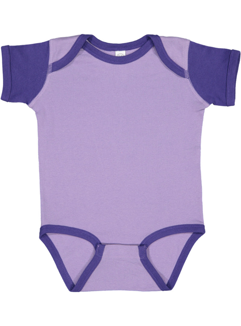 Short Sleeve -- Baby Onesie / Bodysuit -- 100% Cotton -- Lavender / Purple