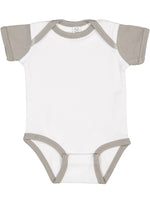 Load image into Gallery viewer, Short Sleeve -- Baby Onesie / Bodysuit -- 100% Cotton -- White / Titanium
