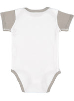 Load image into Gallery viewer, Short Sleeve -- Baby Bodysuit -- 100% Cotton -- White / Titanium
