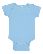 Load image into Gallery viewer, Short Sleeve -- Baby Bodysuit / Onesie -- 100% Cotton -- Light Blue
