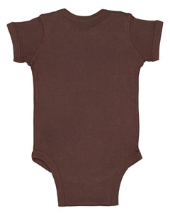 Short Sleeve -- Baby Bodysuit / Onesie -- 100% Cotton -- Brown