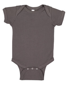 Short Sleeve -- Baby Bodysuit / Onesie -- 100% Cotton -- Charcoal