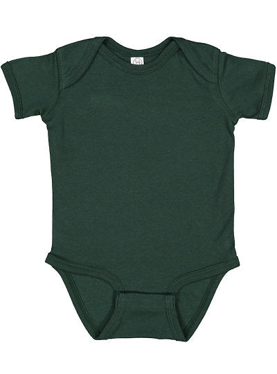 Short Sleeve -- Baby Bodysuit / Onesie -- 100% Cotton -- Forest Green