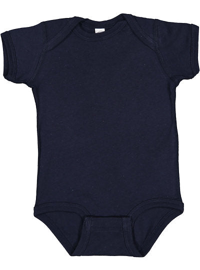 Short Sleeve -- Baby Bodysuit / Onesie -- 100% Cotton -- Navy
