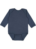 Load image into Gallery viewer, Baby Long Sleeve Jersey Bodysuit - 100% Cotton -- Denim
