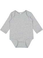 Load image into Gallery viewer, Baby Long Sleeve Jersey Bodysuit - 90% Cotton / 10% Polyester -- Heather
