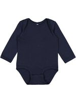 Load image into Gallery viewer, Baby Long Sleeve Jersey Bodysuit - 100% Cotton -- Navy
