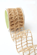 Load image into Gallery viewer, Open Weave Burlap Net Ribbon with Wired Edge -- Various Colors --- 2.5 in x 9 yards
