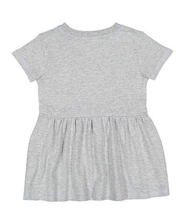 Infant Cotton Fine Jersey Dress ---(Sizes: 6M - 24M) --- Heather