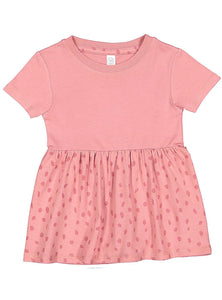 Infant Cotton Fine Jersey Dress ---(Sizes: 6M - 24M) --- Mauvelous / Mauvelous Spot