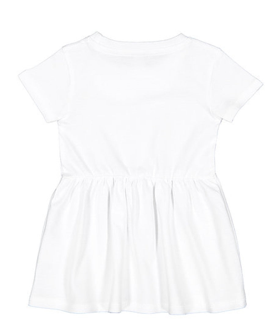 Infant Cotton Fine Jersey Dress ---(Sizes: 6M - 24M) --- White