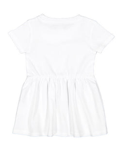 Infant Cotton Fine Jersey Dress ---(Sizes: 6M - 24M) --- White