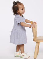 Load image into Gallery viewer, Infant Cotton Fine Jersey Dress ---(Sizes: 6M - 24M) --- White
