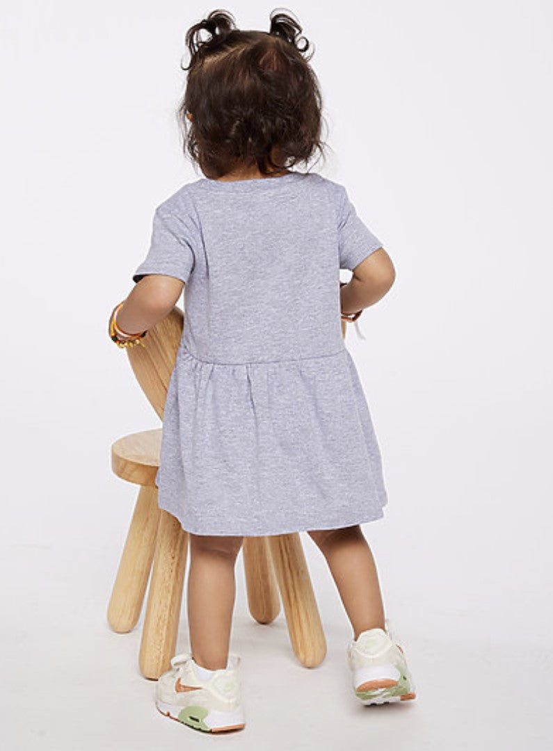 Infant Cotton Fine Jersey Dress ---(Sizes: 6M - 24M) --- Heather