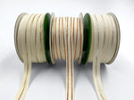 Load image into Gallery viewer, 3/8 Inch,  Canvas Ribbon (with woven metallic center line), 30 yards

