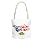 Load image into Gallery viewer, Tote Bag featuring Dominican Republic Design, Beach Bag, Travel Tote, Floral Tote, Summer Accessory, Gift for Travelers
