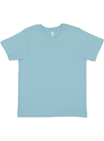 Load image into Gallery viewer, Arctic color blank youth cotton fine jersey crew neck T-shirt shown from the front on a white background.
