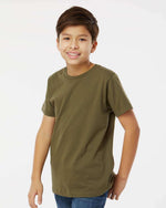Load image into Gallery viewer, Youth Cotton Fine Jersey T-Shirt -- Military Green
