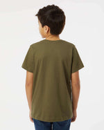 Load image into Gallery viewer, Youth Cotton Fine Jersey T-Shirt -- Military Green
