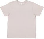 Load image into Gallery viewer, Silver blank youth cotton fine jersey crew neck T-shirt shown from the front on a white background.
