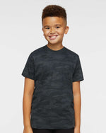 Load image into Gallery viewer, Youth Cotton Fine Jersey T-Shirt -- Storm Camo
