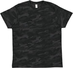Load image into Gallery viewer, Storm Camo blank youth cotton fine jersey crew neck T-shirt shown from the front on a white background.

