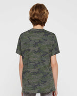 Load image into Gallery viewer, Youth Cotton Fine Jersey T-Shirt -- Vintage Camo
